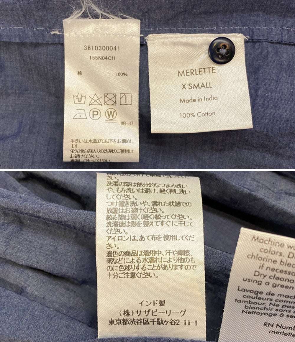 Merlette マーレット 長袖ワンピース デニム 3810300041 155N044CH レディース SIZE XS