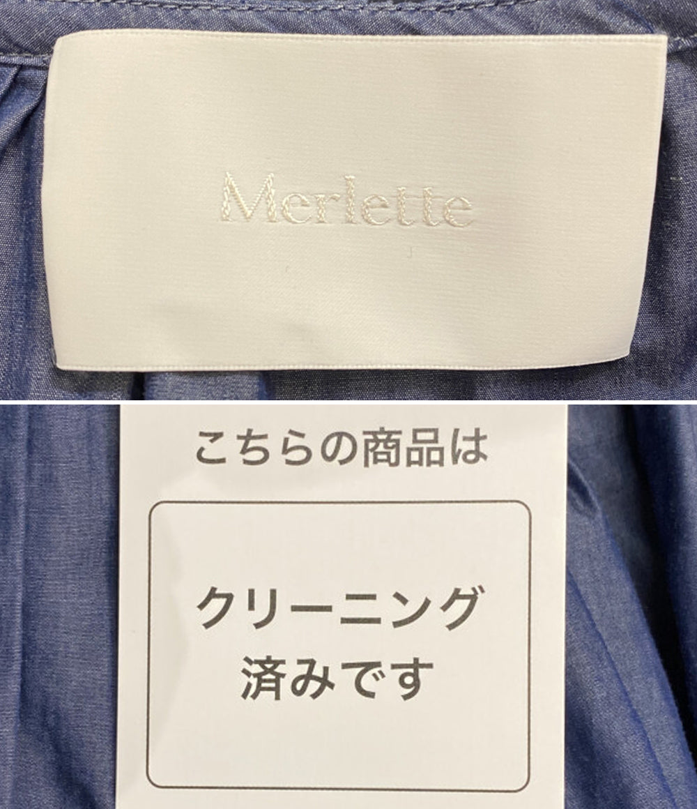 Merlette マーレット 長袖ワンピース デニム 3810300041 155N044CH