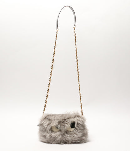 美品 ANYA HINDMARCH ショルダーバッグ グレー レディース アニヤハインドマーチ