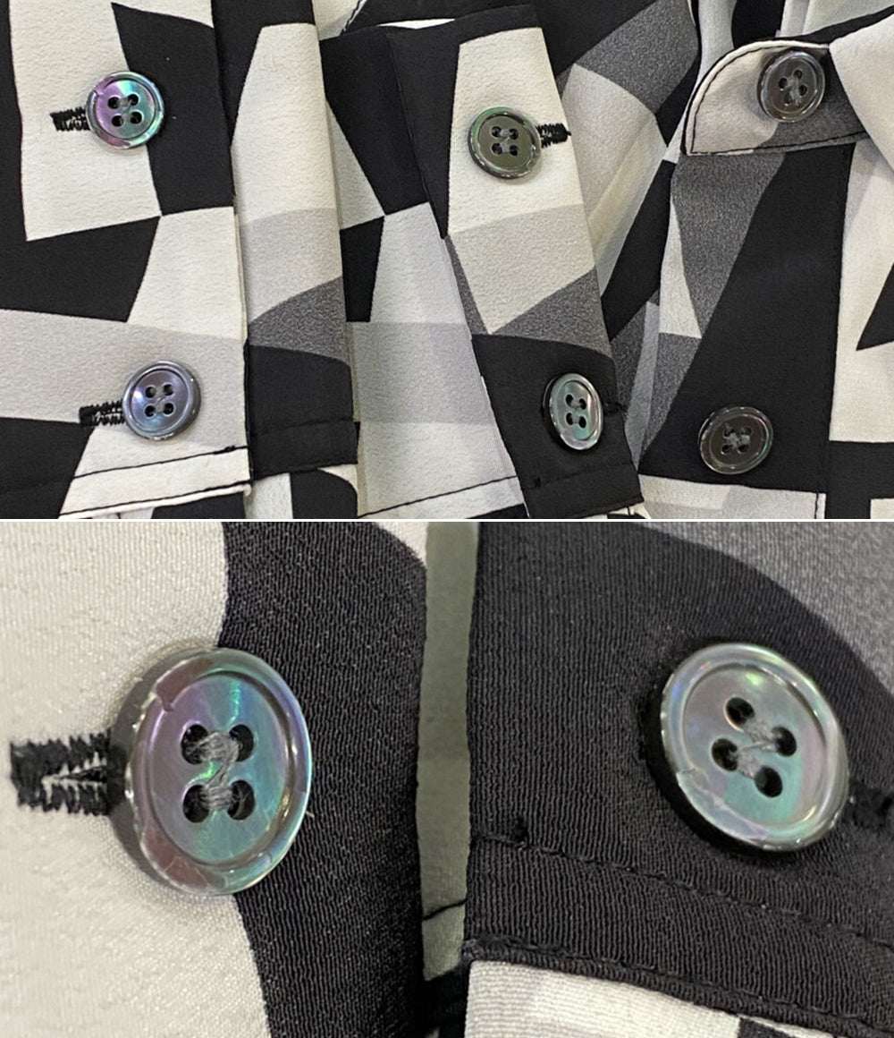 theory luxe 長袖ワンピース 総柄 インナードレス付き レディース SIZE 38 セオリーリュクス