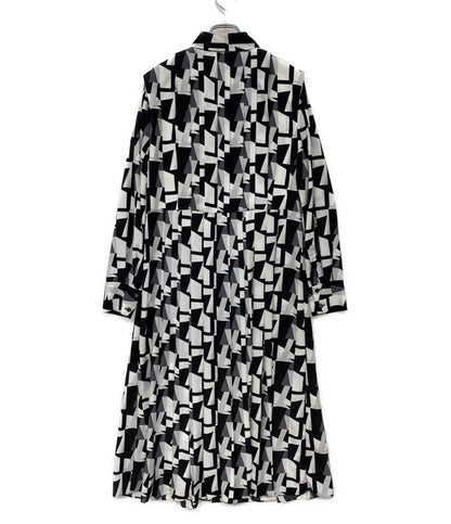 theory luxe 長袖ワンピース 総柄 インナードレス付き レディース SIZE 38 セオリーリュクス