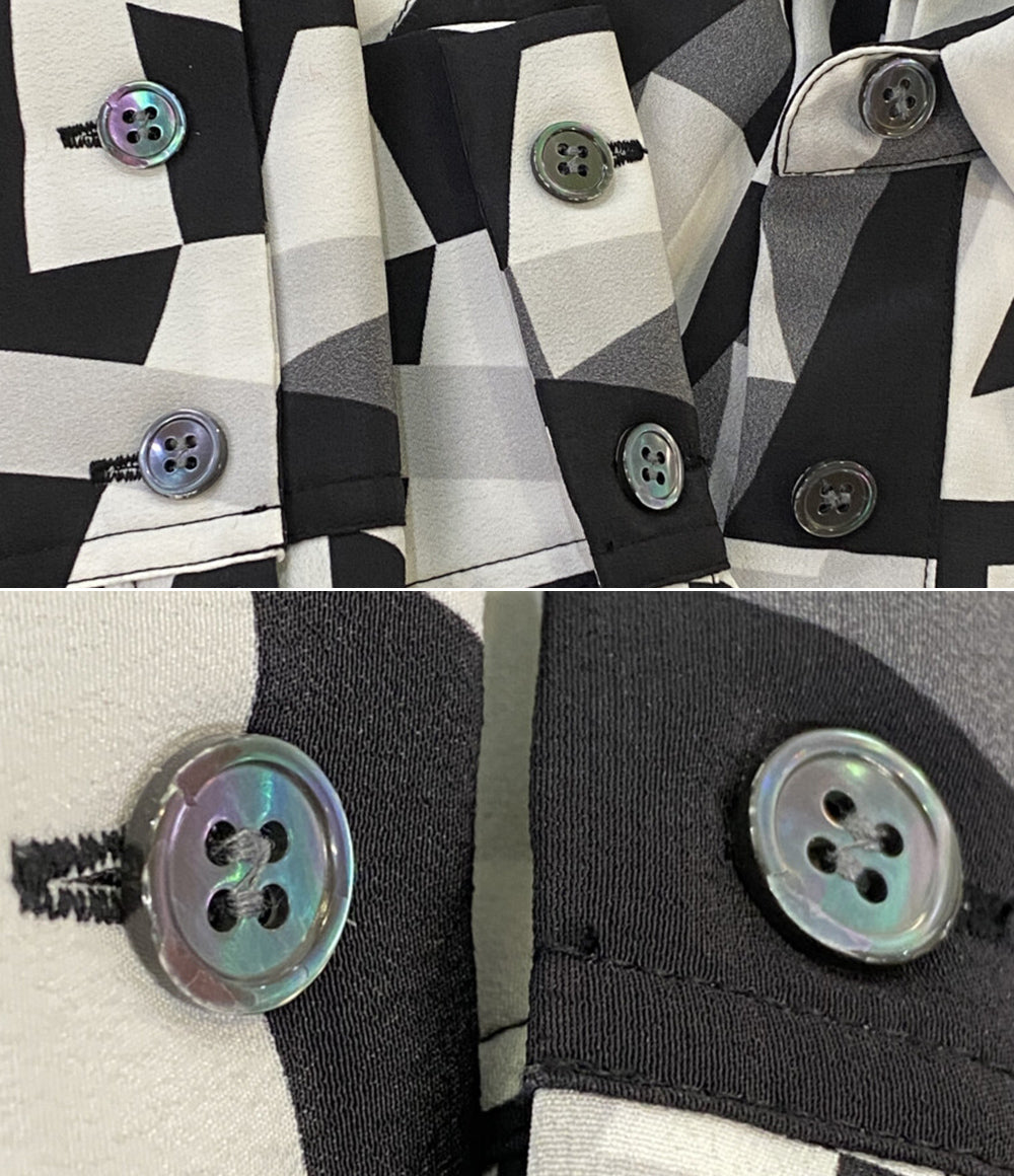 theory luxe 長袖ワンピース 総柄 インナードレス付き レディース SIZE 38 セオリーリュクス