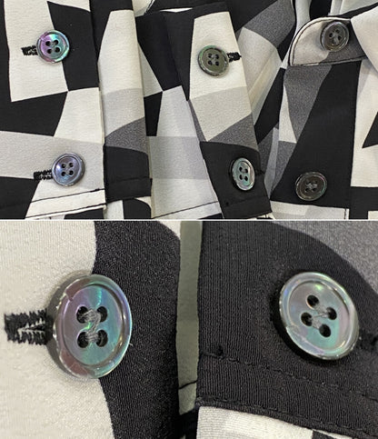 theory luxe 長袖ワンピース 総柄 インナードレス付き レディース SIZE 38 セオリーリュクス