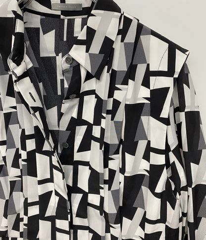 theory luxe 長袖ワンピース 総柄 インナードレス付き レディース SIZE 38 セオリーリュクス