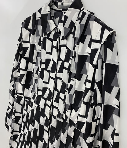 theory luxe 長袖ワンピース 総柄 インナードレス付き レディース SIZE 38 セオリーリュクス