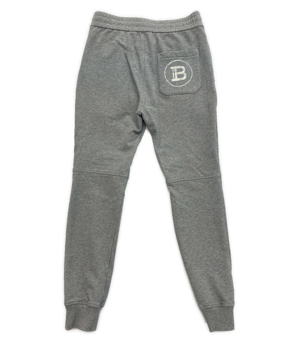 BALMAIN スウェット トラックパンツ グレー メンズ SIZE S バルマン