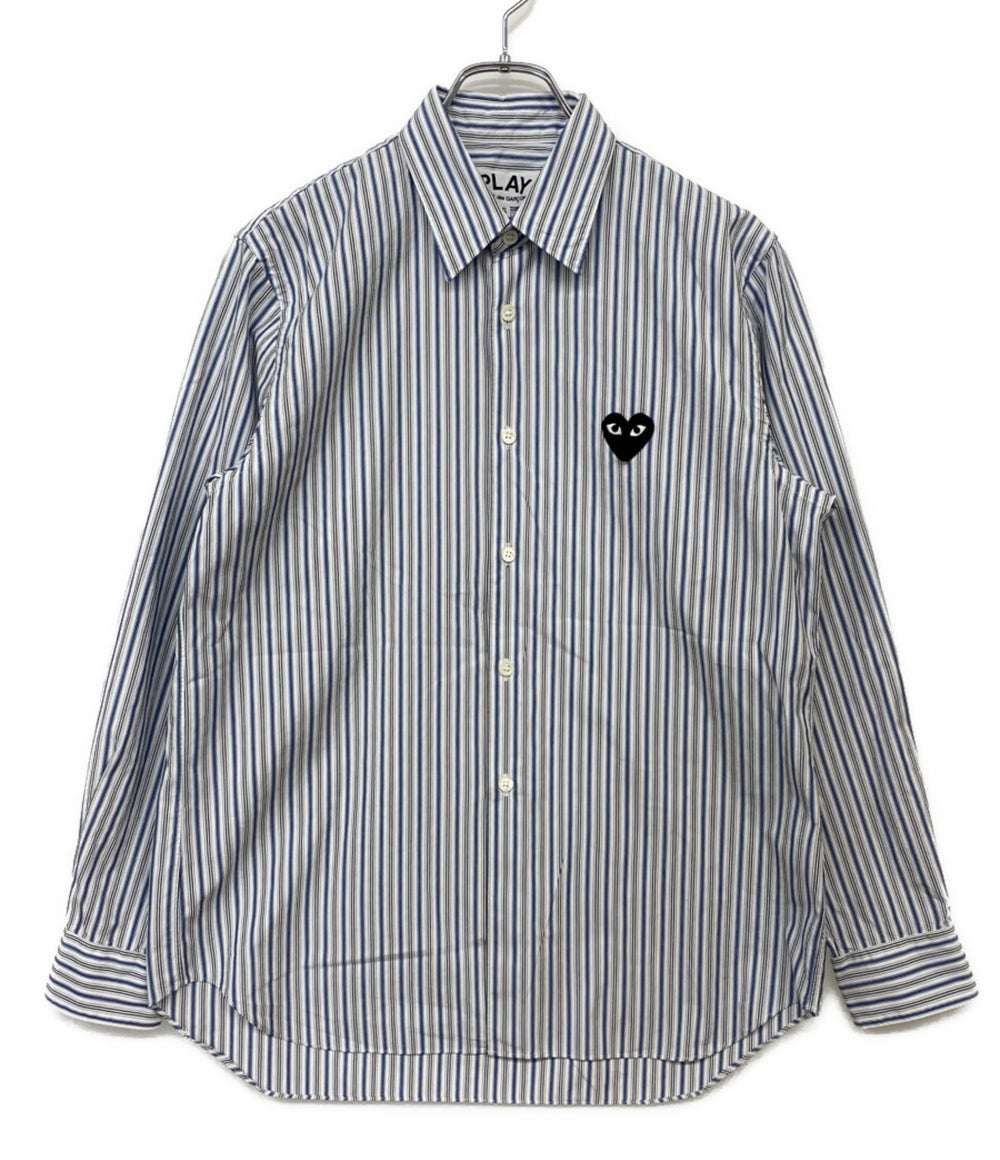 PLAY COMME des GARCONS 長袖シャツ ストライプ AZ-B016 メンズ SIZE S プレイコムデギャルソン