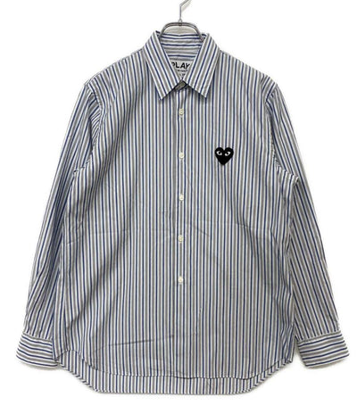 PLAY COMME des GARCONS 長袖シャツ ストライプ AZ-B016 メンズ SIZE S プレイコムデギャルソン