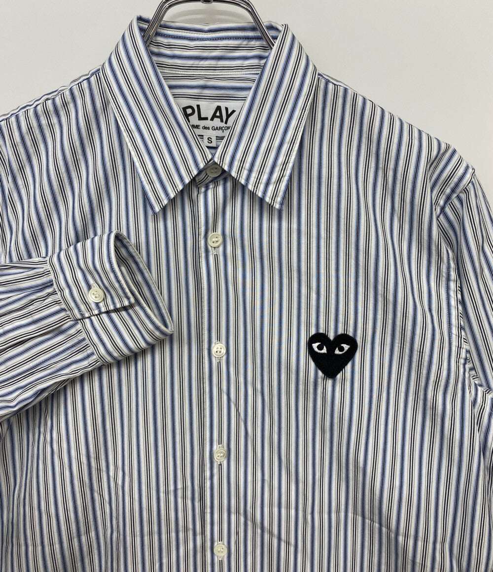 PLAY COMME des GARCONS 長袖シャツ ストライプ AZ-B016 メンズ SIZE S プレイコムデギャルソン