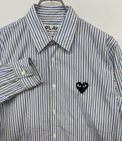 PLAY COMME des GARCONS 長袖シャツ ストライプ AZ-B016 メンズ SIZE S プレイコムデギャルソン