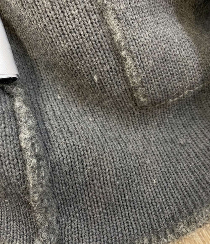 anuans アニュアンス ラクーンブレンドノーカラーニットジャケット レディース SIZE F