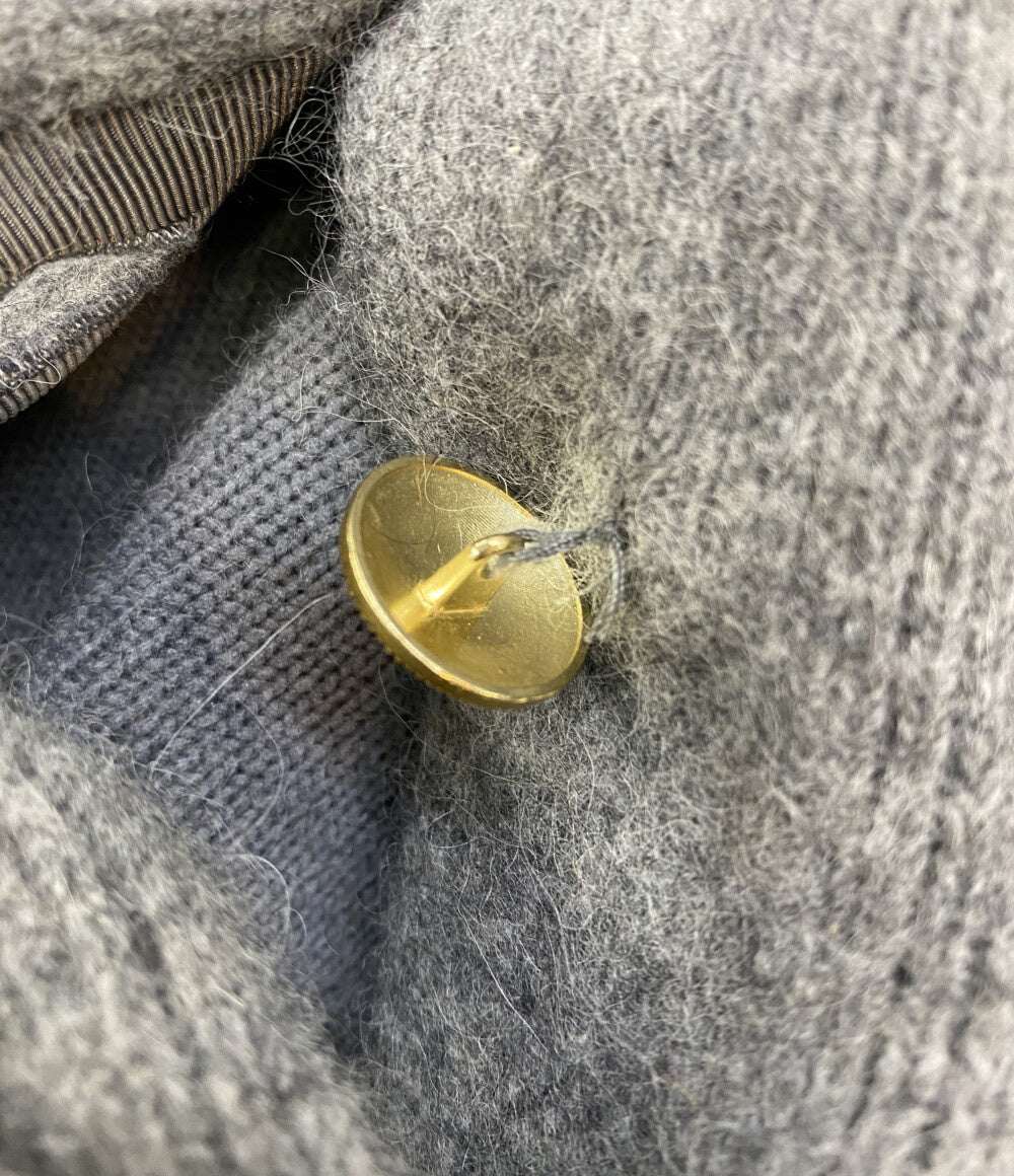 anuans アニュアンス ラクーンブレンドノーカラーニットジャケット