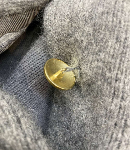 anuans アニュアンス ラクーンブレンドノーカラーニットジャケット レディース SIZE F