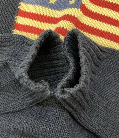 POLO RALPH LAUREN 長袖ニット 星条旗 ネイビー メンズ SIZE XS ポロ・ラルフローレン