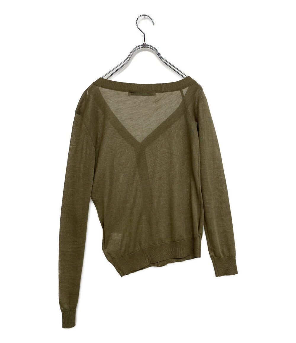 rokh ロク カーディガン ASYMMETRIC NECK CARDIGAN BLK-53070-B レディース SIZE S