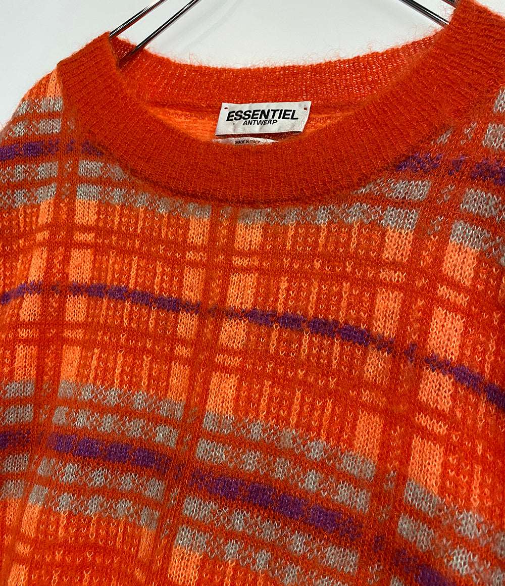 ESSENTIEL ANTWERP エッセンシャルアントワープ オレンジニット ベルギーブランド モヘア混 レディース SIZE S