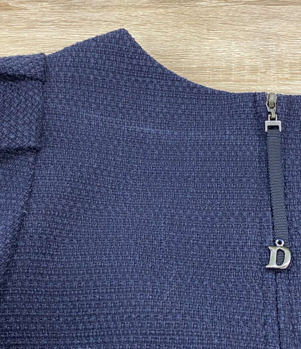 DAISY LIN 半袖ワンピース ネイビー コクーンパフスリーブ 06879-DL0CD19AI2 06879-DL0CD19A12 レディース SIZE 38 デイジーリン