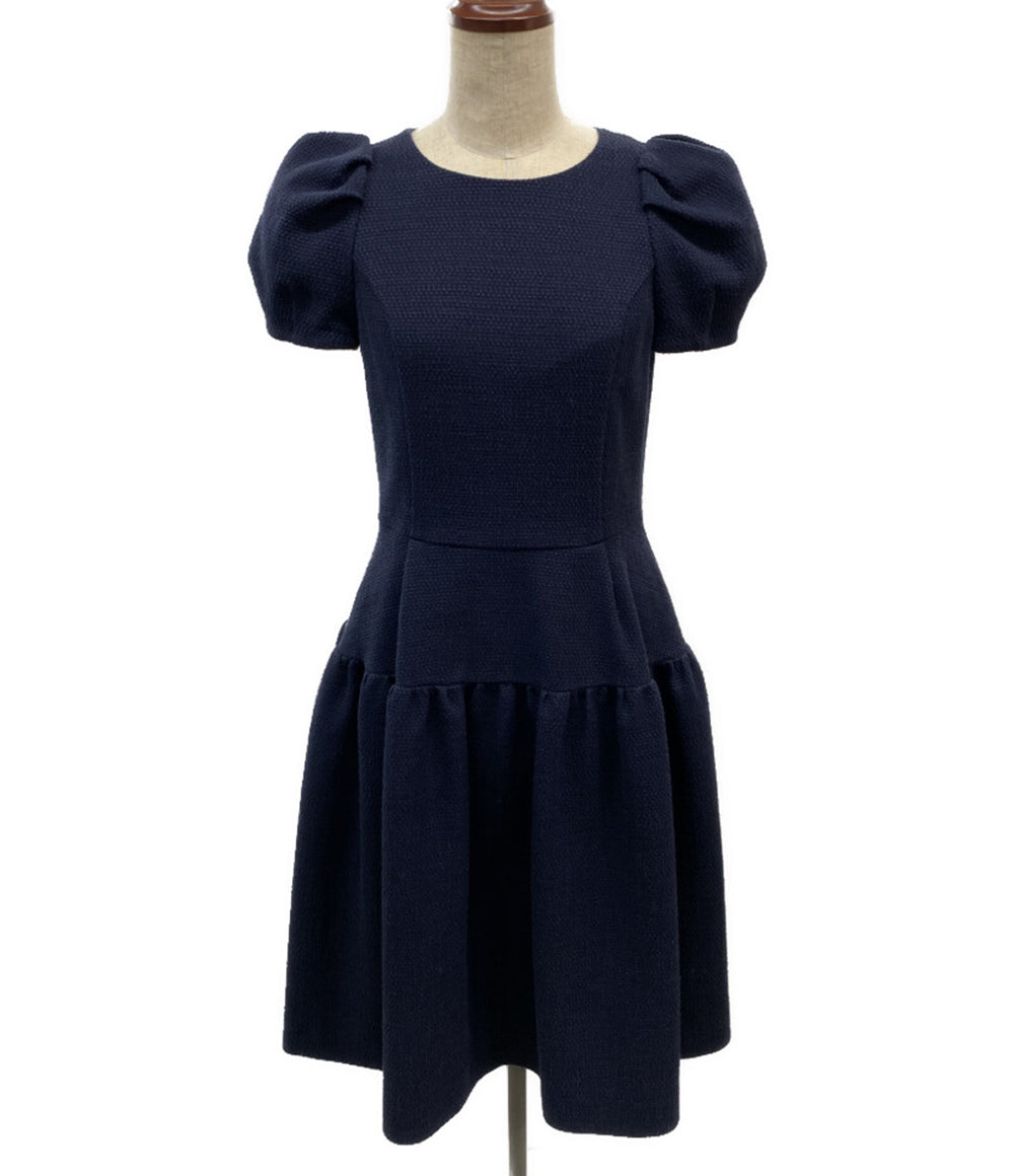 DAISY LIN 半袖ワンピース ネイビー コクーンパフスリーブ 06879-DL0CD19AI2 06879-DL0CD19A12 レディース SIZE 38 デイジーリン