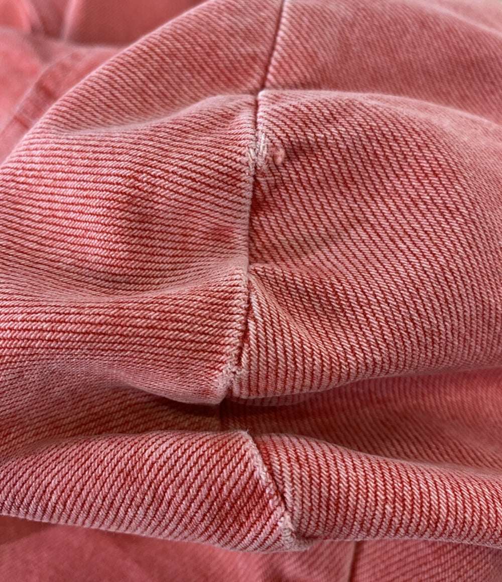 ALEXANDER WANG パーカー デニムジップアップフーディ レッド レディース SIZE XS アレキサンダーワン