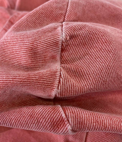 ALEXANDER WANG パーカー デニムジップアップフーディ レッド レディース SIZE XS アレキサンダーワン