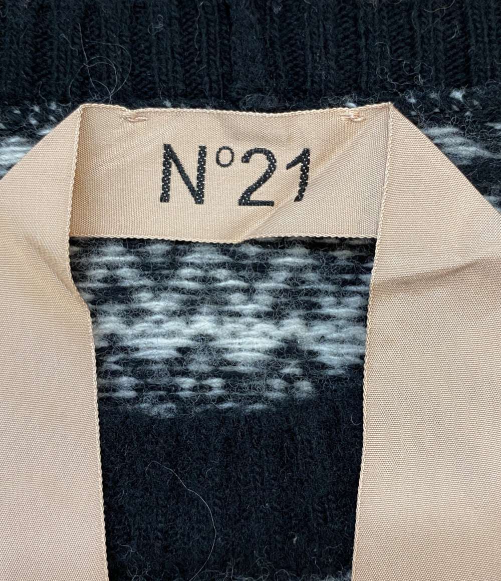 N°21 長袖ニット グレー ノルディック柄 レディース SIZE 40 ヌメロ ヴェントゥーノ