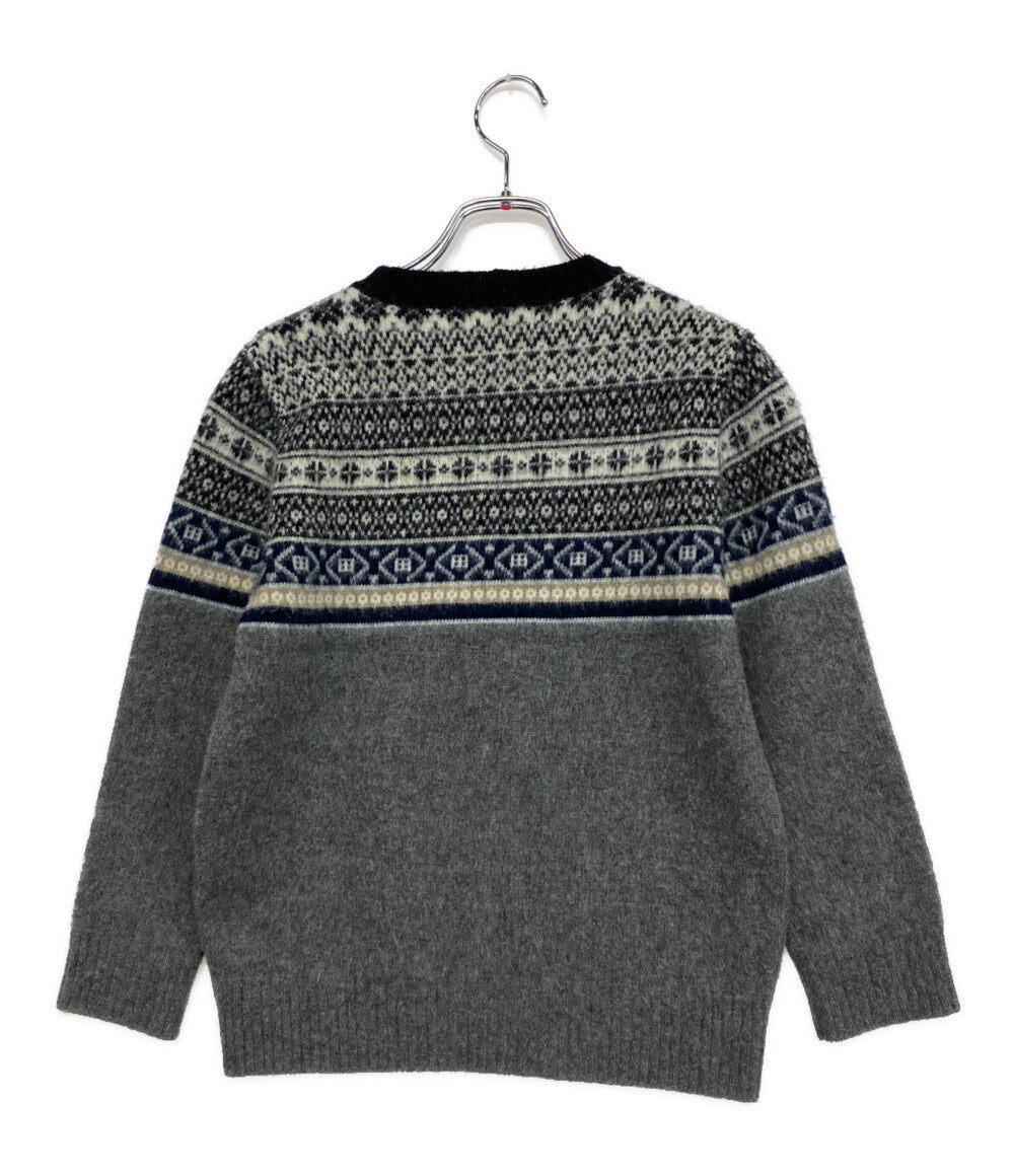 N°21 長袖ニット グレー ノルディック柄 レディース SIZE 40 ヌメロ ヴェントゥーノ