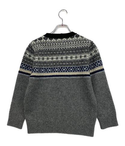 N°21 長袖ニット グレー ノルディック柄 レディース SIZE 40 ヌメロ ヴェントゥーノ