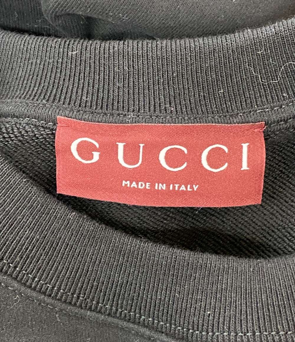 GUCCI スウェット ブラック ピンクロゴ 25SS メンズ SIZE S グッチ