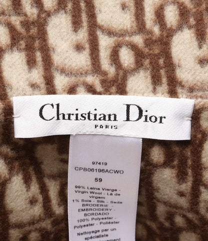 美品 Christian Dior オブリーク ウールハット CPB06196ACWO レディース SIZE 59 クリスチャンディオール