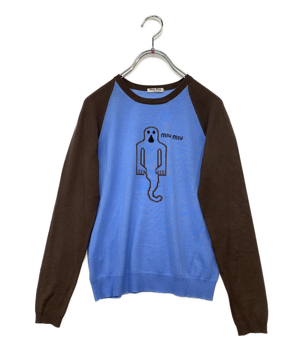 MIU MIU ラグランスリーブニット ゴースト レディース SIZE 38 ミュウ ミュウ