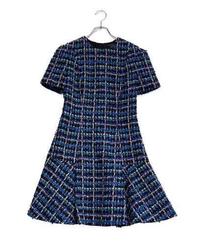 LOUIS VUITTON 半袖ワンピース RW222B TY0 FNRP88 シルク混 ツイード 22AW レディース SIZE 36 ルイヴィトン