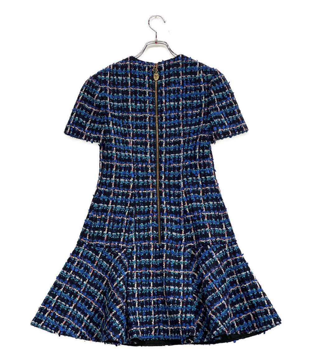 LOUIS VUITTON 半袖ワンピース RW222B TY0 FNRP88 シルク混 ツイード 22AW レディース SIZE 36 ルイヴィトン