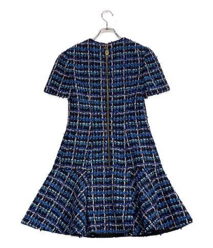 LOUIS VUITTON 半袖ワンピース RW222B TY0 FNRP88 シルク混 ツイード 22AW レディース SIZE 36 ルイヴィトン