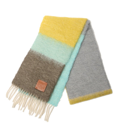 美品 LOEWE モヘヤマフラー マルチカラー レディース ロエベ