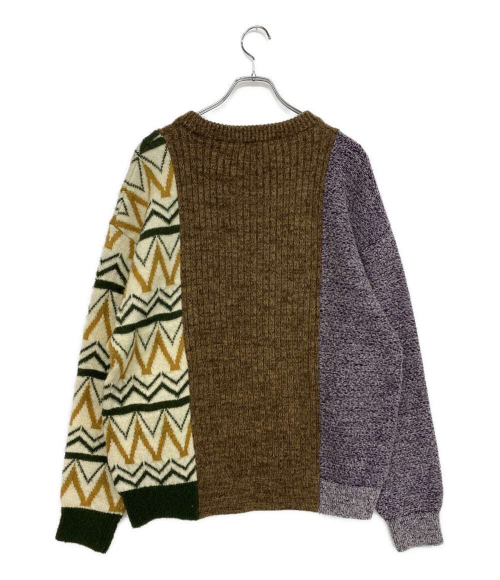 MISTERGENTLEMAN ニット ブラウン系マルチ MGT-KN10 メンズ SIZE S ミスタージェントルマン