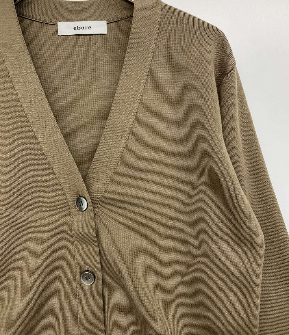 ebure エブール 長袖カーディガン Vネック ブラウン レディース SIZE -