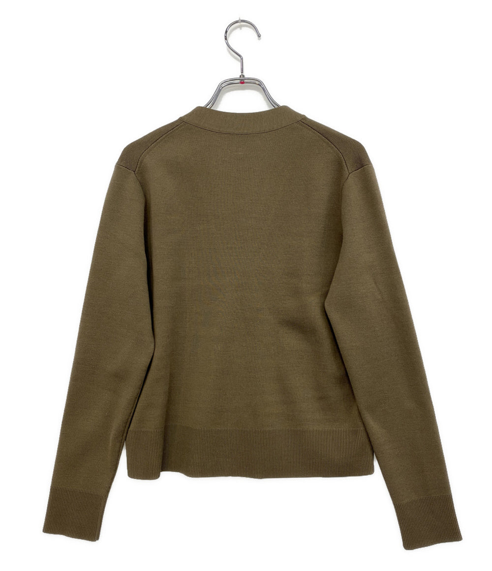 ebure エブール 長袖カーディガン Vネック ブラウン レディース SIZE -