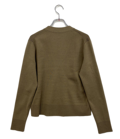 ebure エブール 長袖カーディガン Vネック ブラウン レディース SIZE -