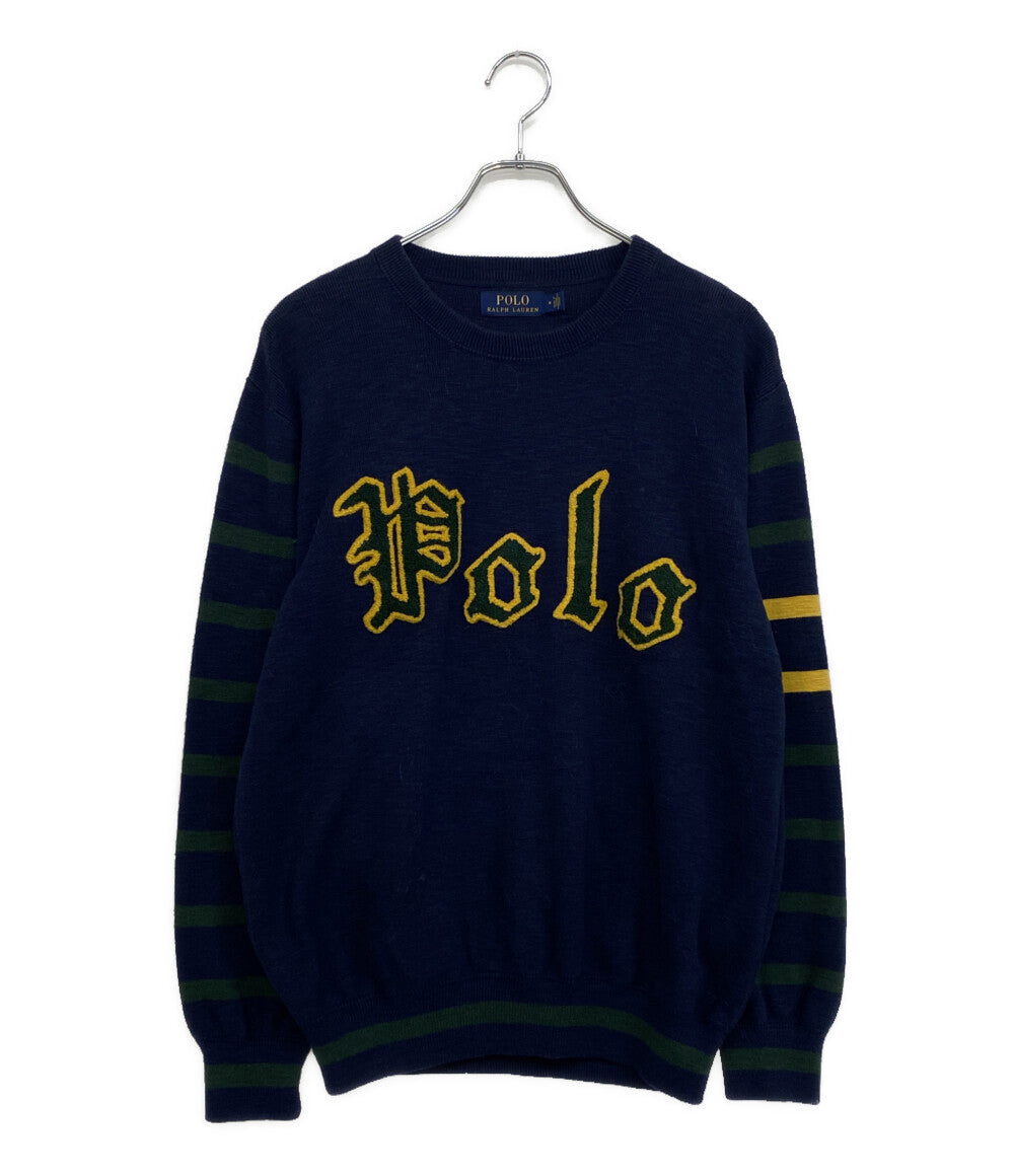 POLO RALPH LAUREN ニット カレッジロゴ メンズ SIZE M ポロ・ラルフ