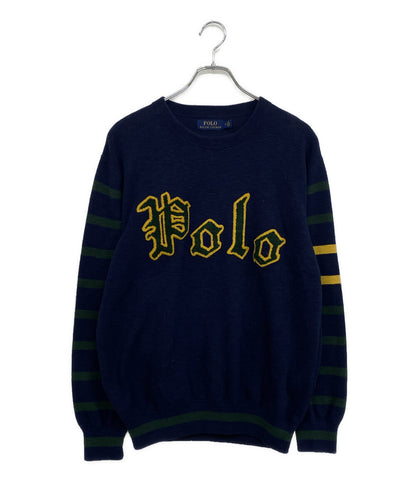 POLO RALPH LAUREN ニット カレッジロゴ メンズ SIZE M ポロ・ラルフローレン