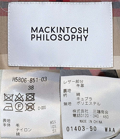 MACKINTOSH PHILOSOPHY ダッフルコート ベージュ チェック H5B06-851-03 レディース SIZE 38 マッキントッシュフィロソフィー