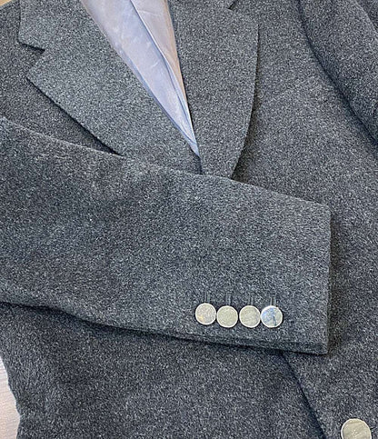 TOMORROWLAND テーラードジャケット カシミヤ2Bジャケット グレー メンズ SIZE 46 トゥモローランド