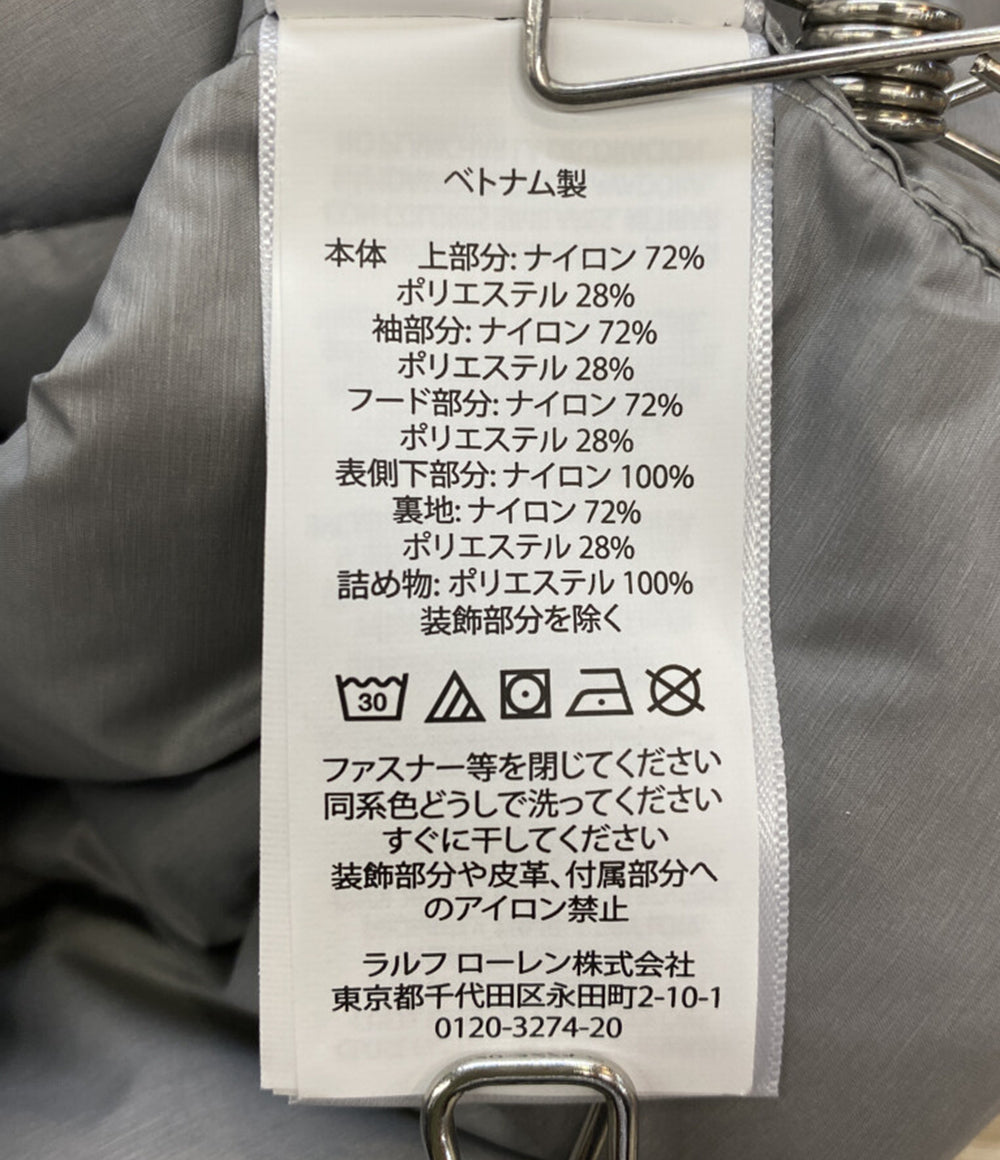 美品 POLO RALPH LAUREN 中綿コート フーディ グレー レディース SIZE XL ポロ・ラルフローレン
