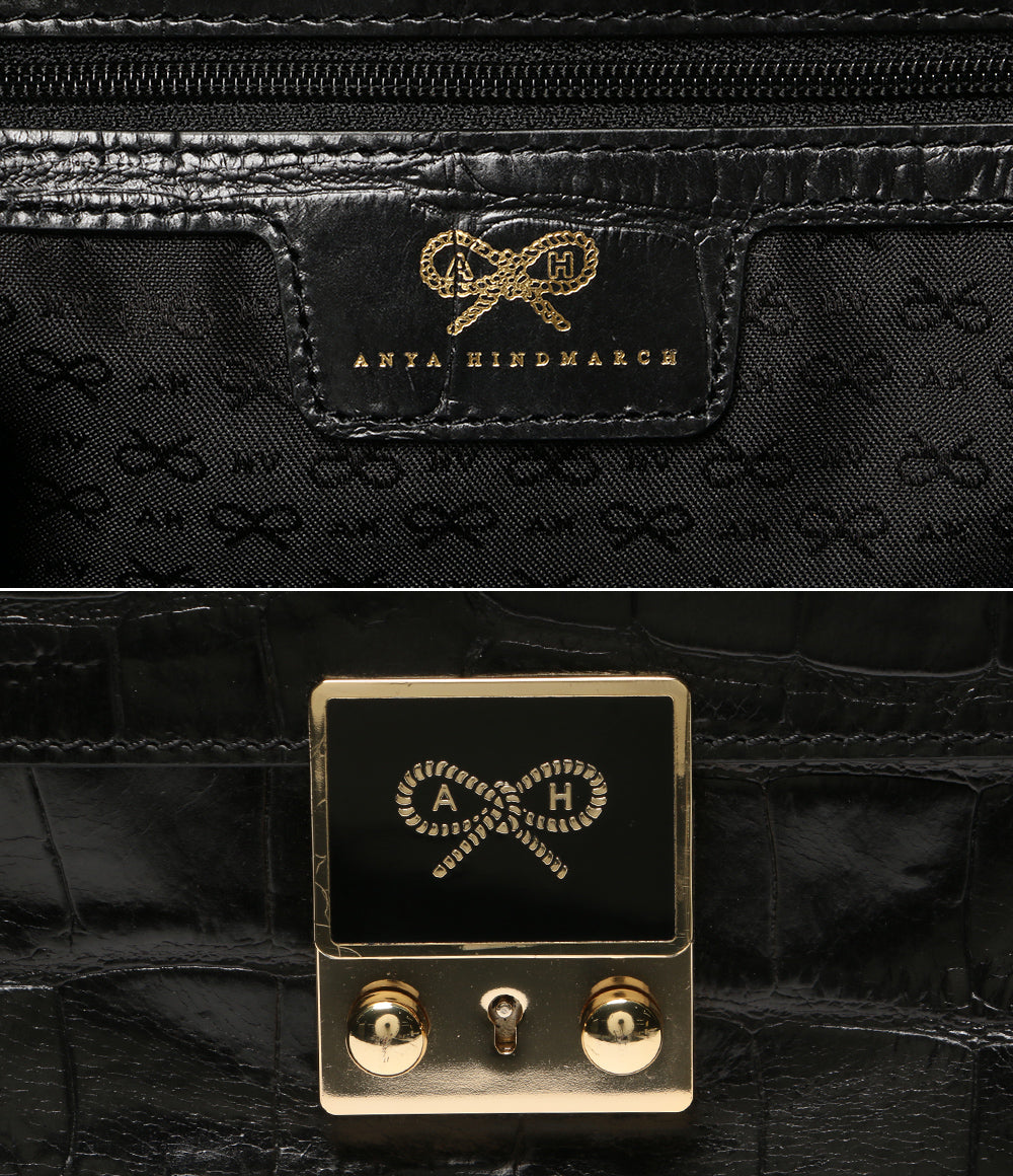 ANYA HINDMARCH トートバッグ カーカー クロコ型押し レディース アニヤハインドマーチ