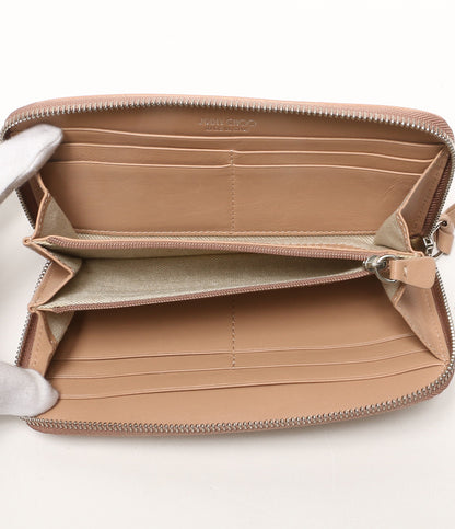 美品 JIMMY CHOO スタースタッズ長財布 ピンクベージュ レディース ジミーチュウ