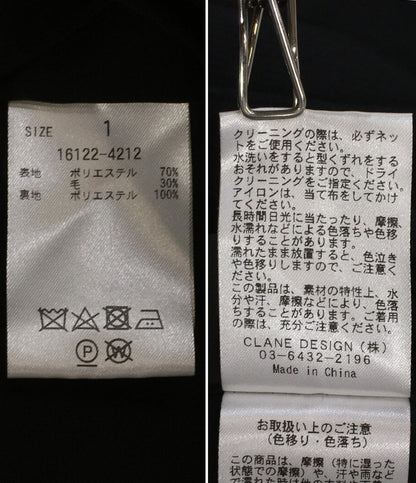 CLANE カットソー スリーブレスロングトップス ブラック レディース SIZE 1 クラネ