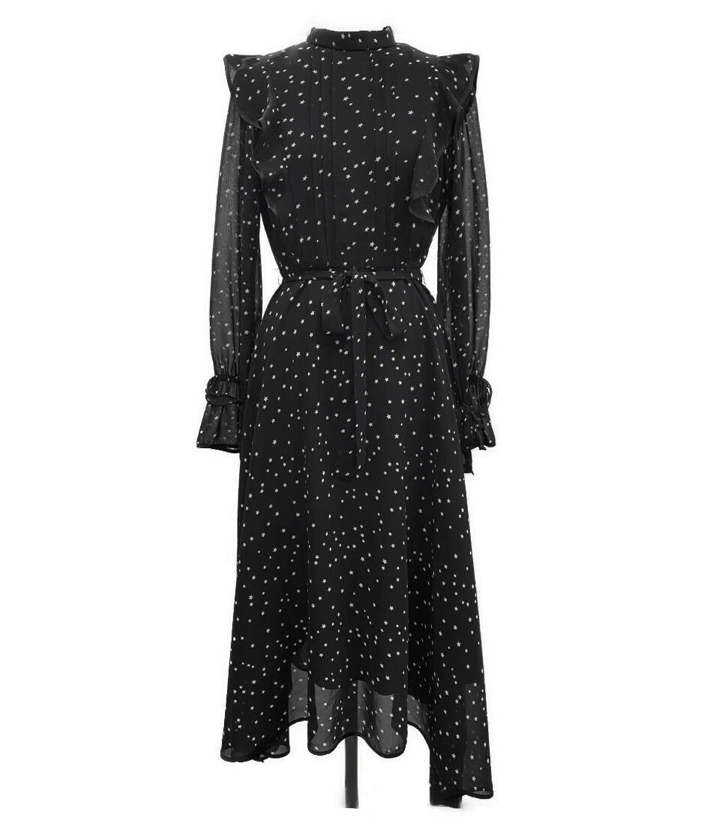 AMERI 長袖ワンピース ブラック スター 017250124 レディース SIZE - アメリ