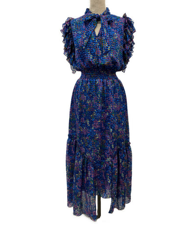 美品 CORCOVARD コルコバード フレンチスリーブワンピース 総柄 レディース SIZE 40