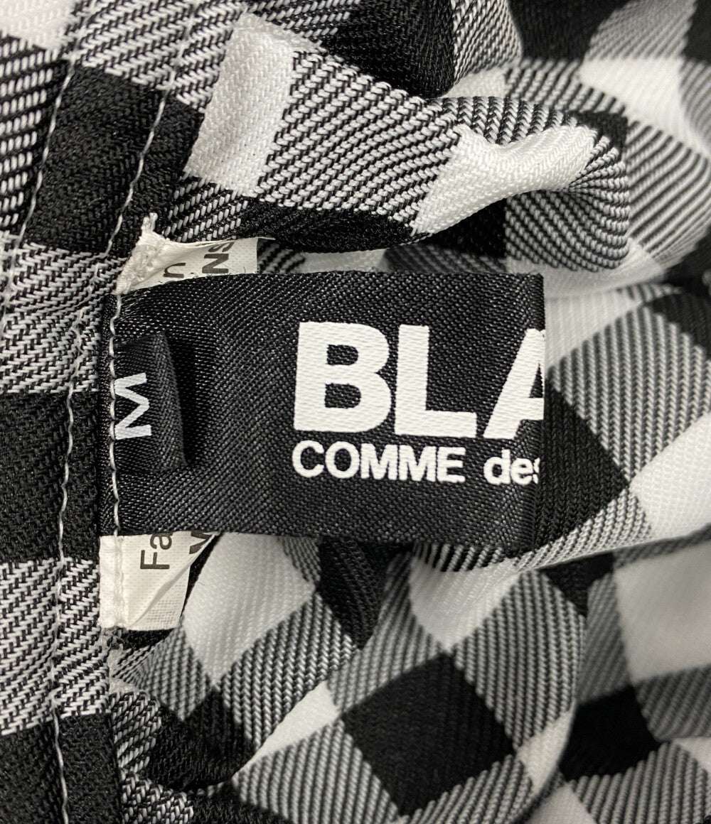 BLACK COMME des GARCONS ワンストラップスカート チェック柄 1M-S004 レディース SIZE M ブラックコムデギャルソン