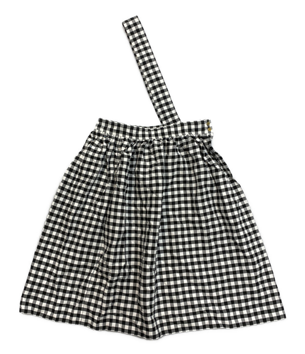 BLACK COMME des GARCONS ワンストラップスカート チェック柄 1M-S004 レディース SIZE M ブラックコムデギャルソン